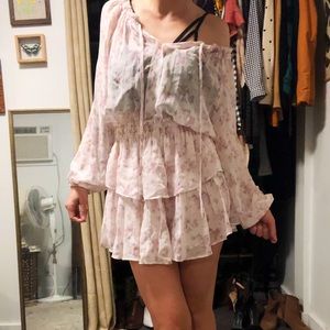 Pink floral dress